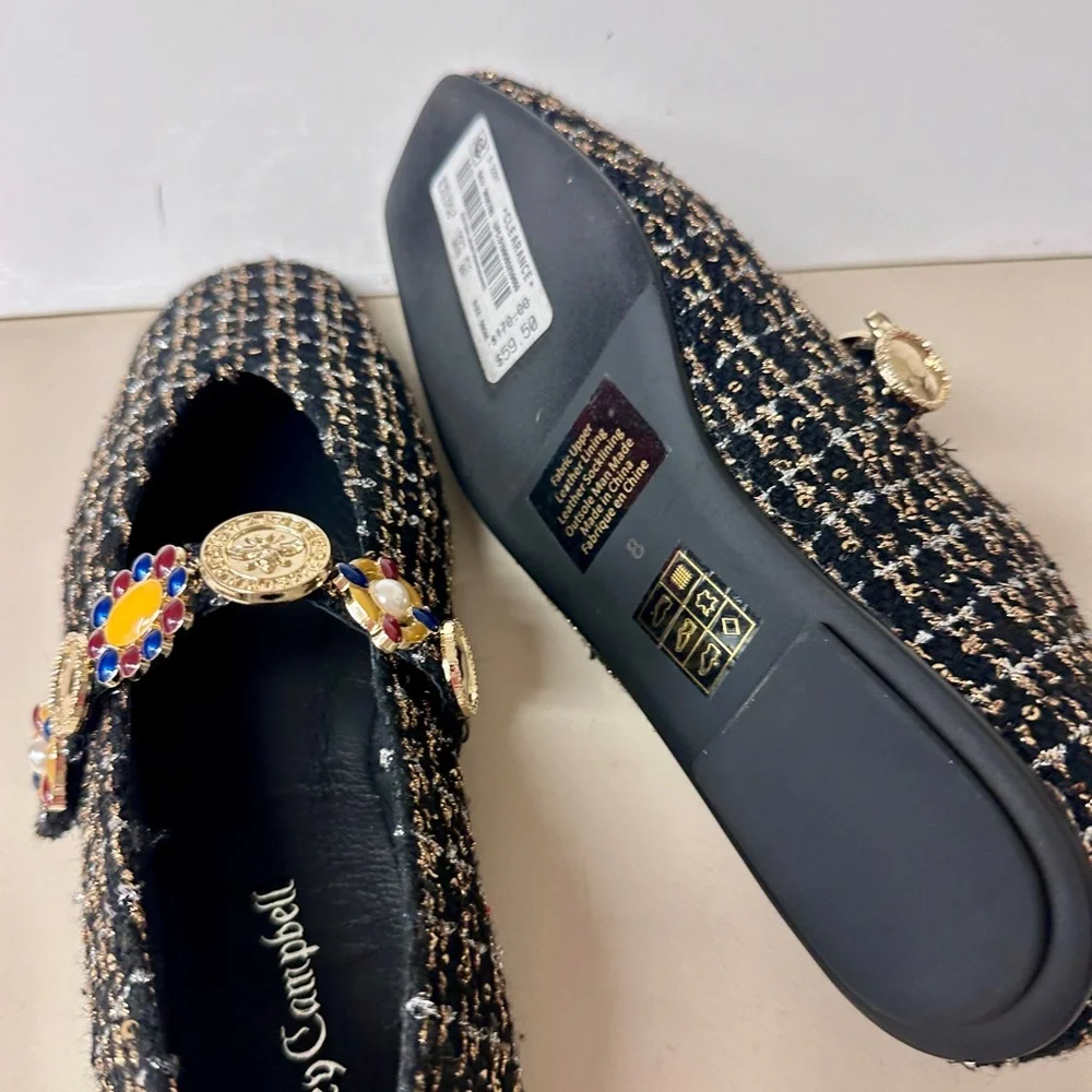 Jeffrey Campbell Black and Gold Loafers - Picture 5 of 5